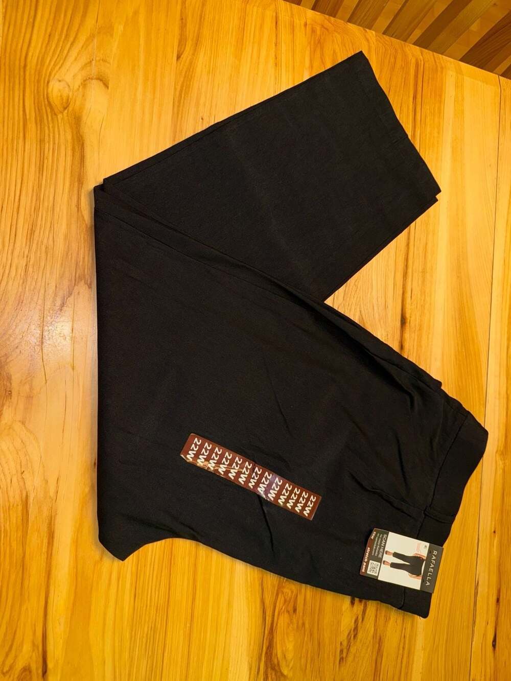 Rafaella Stretch Pant Size 22W Black Pull-On Pants